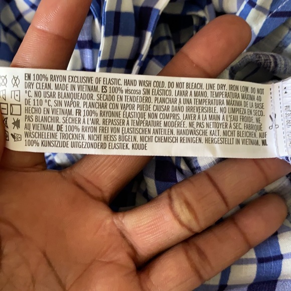 Forever 21 Blue and White Plaid Jumpsuit - Picture 6 of 7